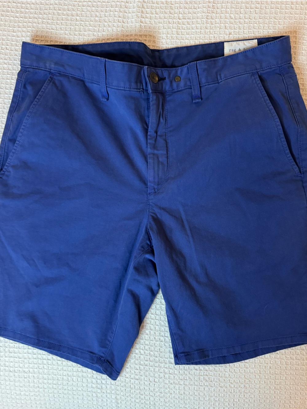 rag & bone Men's Royal Blue Flat-Front Shorts